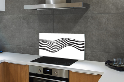 Painel de vidro Ondas de listras de zebra