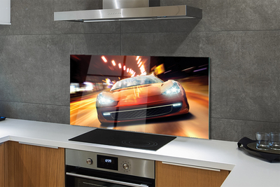 Painel de vidro Cidade luz de carros esportivos