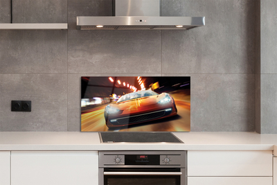 Painel de vidro Cidade luz de carros esportivos