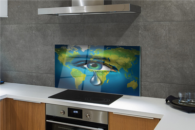 Painel de vidro Mapa de lágrimas