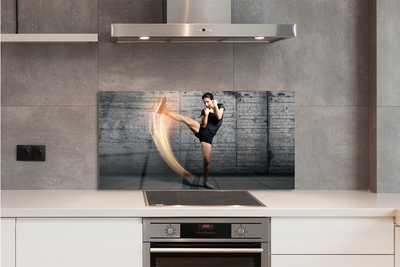 Painel de vidro Mulher se exercitando