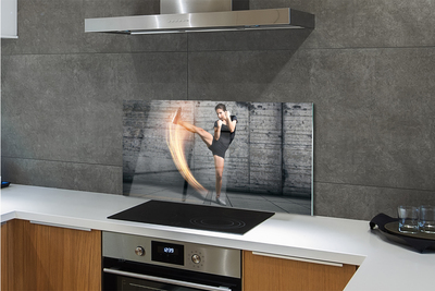 Painel de vidro Mulher se exercitando