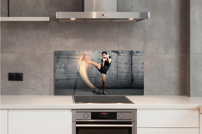 Painel de vidro Mulher se exercitando