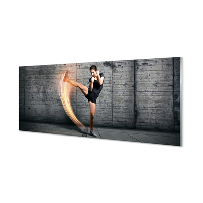 Painel de vidro Mulher se exercitando