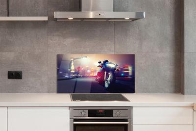 Painel de vidro Céu da cidade de motocicleta