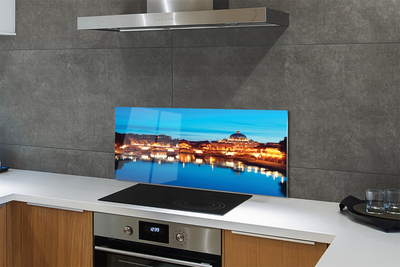 Painel de vidro Pontes do Rio Roma Pôr do Sol