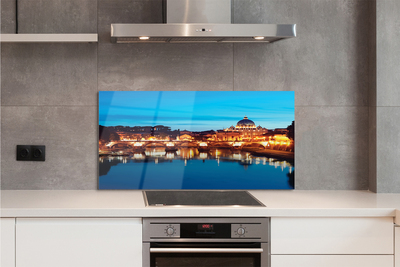 Painel de vidro Pontes do Rio Roma Pôr do Sol