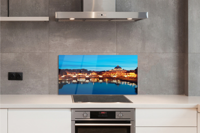 Painel de vidro Pontes do Rio Roma Pôr do Sol