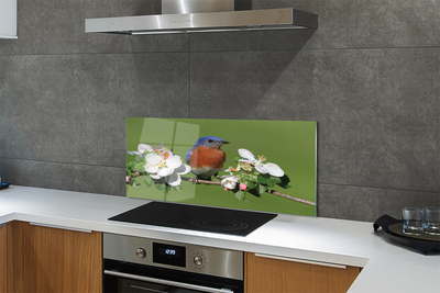 Painel de vidro Flores coloridas de papagaio