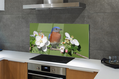 Painel de vidro Flores coloridas de papagaio