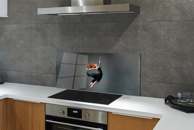 Painel de vidro Mulher de vestido preto