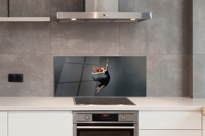 Painel de vidro Mulher de vestido preto