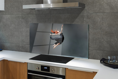 Painel de vidro Mulher de vestido preto