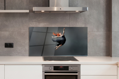 Painel de vidro Mulher de vestido preto