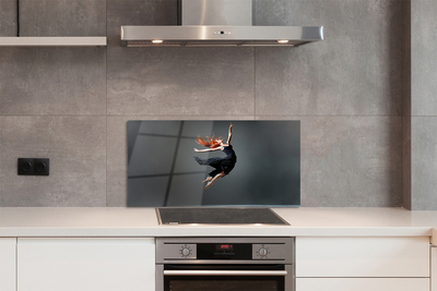 Painel de vidro Mulher de vestido preto