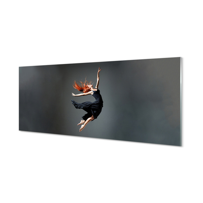 Painel de vidro Mulher de vestido preto