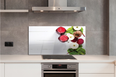 Painel de vidro Smoothies de beterraba e maçã