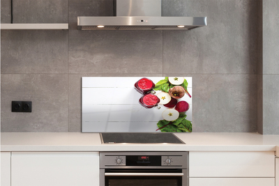 Painel de vidro Smoothies de beterraba e maçã