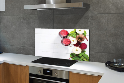 Painel de vidro Smoothies de beterraba e maçã