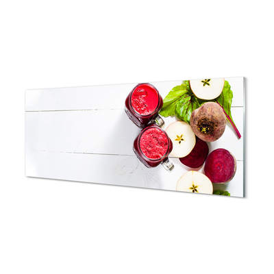 Painel de vidro Smoothies de beterraba e maçã