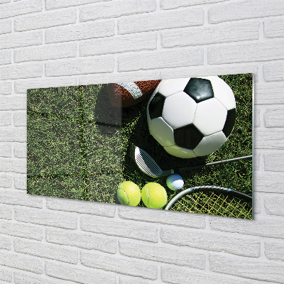 Painel de vidro Bolas de remo de grama