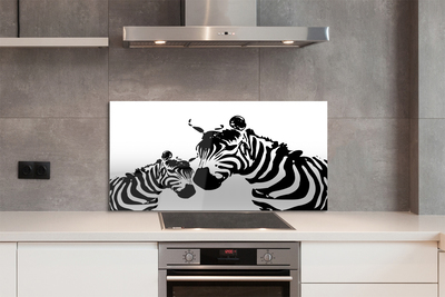 Painel de vidro zebras pintadas