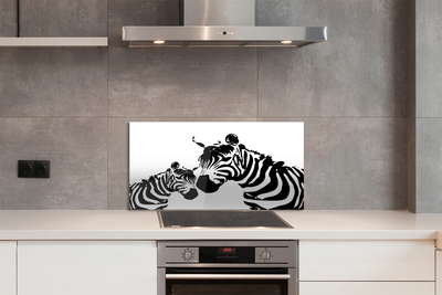 Painel de vidro zebras pintadas