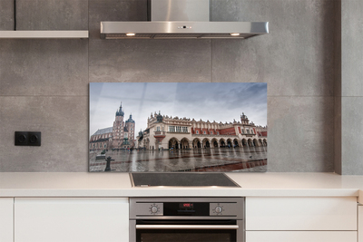 Painel de vidro Igreja do Salão de Tecidos de Cracóvia com chuva