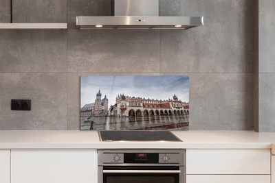 Painel de vidro Igreja do Salão de Tecidos de Cracóvia com chuva