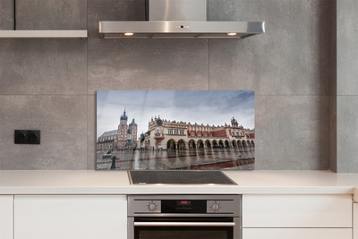 Painel de vidro Igreja do Salão de Tecidos de Cracóvia com chuva