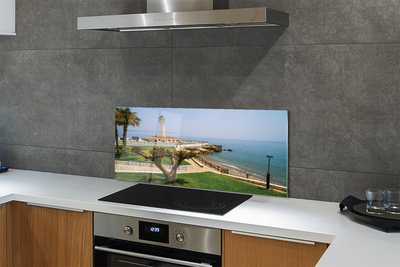 Painel de vidro Farol da Costa da Espanha