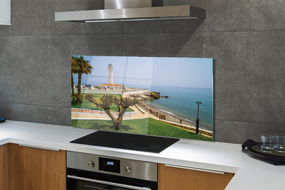 Painel de vidro Farol da Costa da Espanha