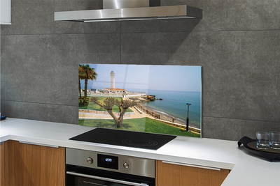 Painel de vidro Farol da Costa da Espanha