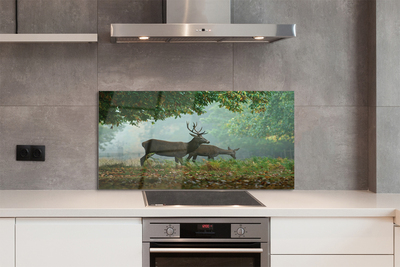 Painel de vidro Outono na floresta de veados