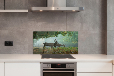 Painel de vidro Outono na floresta de veados