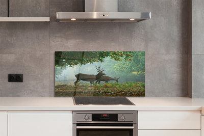 Painel de vidro Outono na floresta de veados