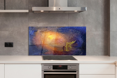 Painel de vidro Homem do céu