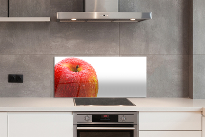 Painel de vidro Gotas de água em uma maçã