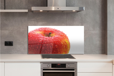 Painel de vidro Gotas de água em uma maçã