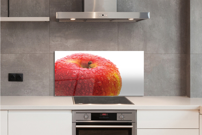 Painel de vidro Gotas de água em uma maçã