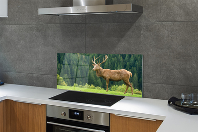 Painel de vidro Veado no campo