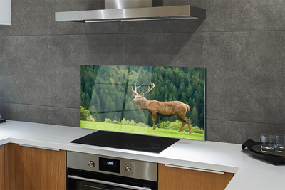 Painel de vidro Veado no campo