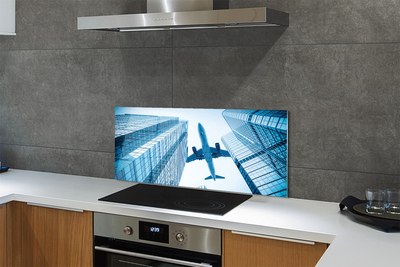 Painel de vidro Edifícios plano céu