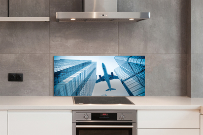 Painel de vidro Edifícios plano céu