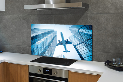 Painel de vidro Edifícios plano céu