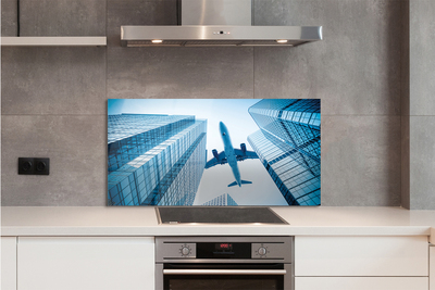 Painel de vidro Edifícios plano céu