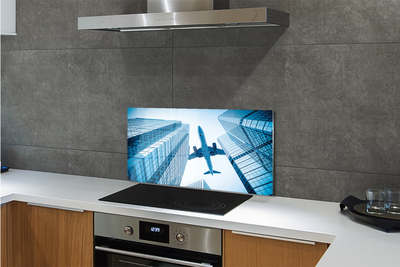 Painel de vidro Edifícios plano céu