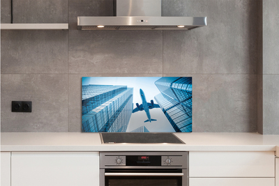 Painel de vidro Edifícios plano céu