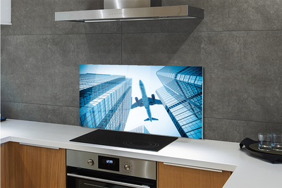 Painel de vidro Edifícios plano céu