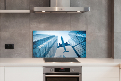 Painel de vidro Edifícios plano céu